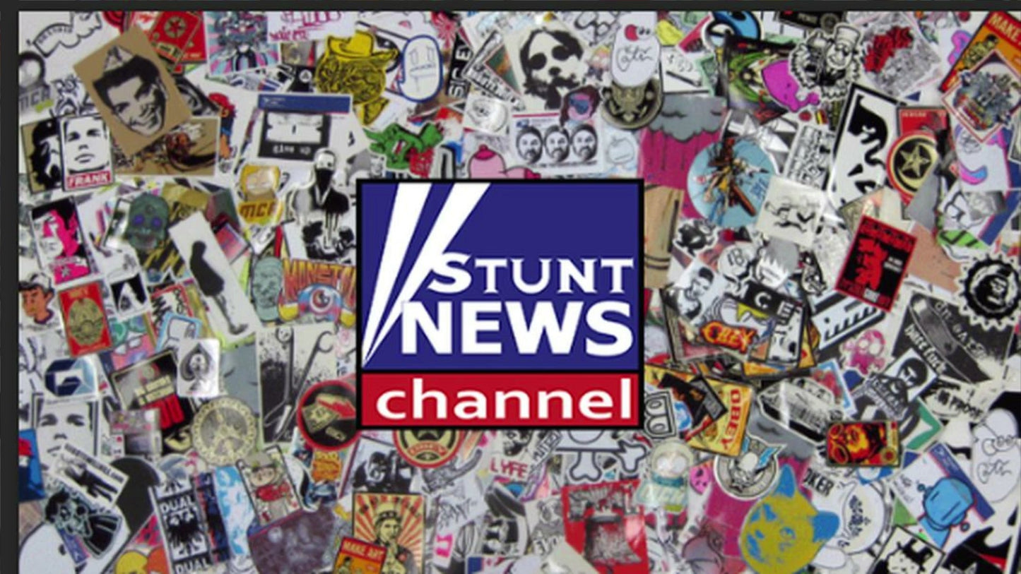 Real Stunt News sticker pack included in Rider Pack