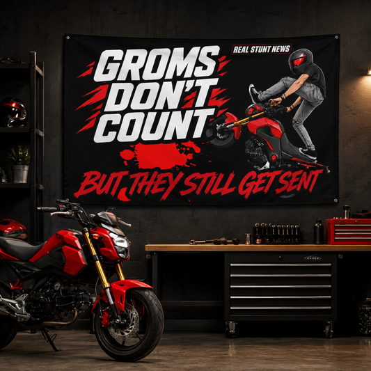 Groms Don’t Count Garage Flag