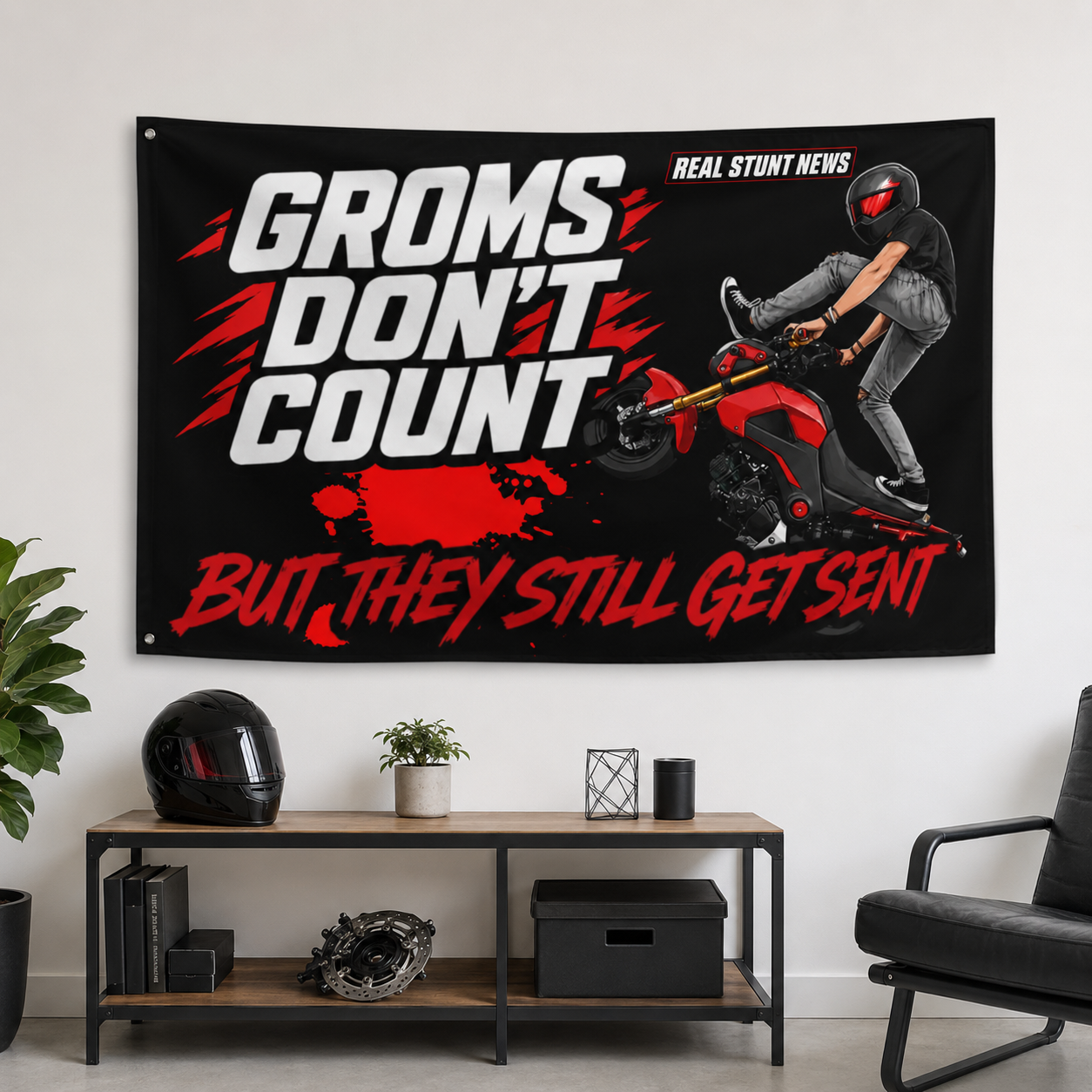 Groms Don’t Count Garage Flag