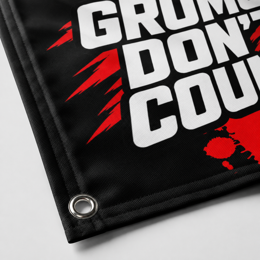 Groms Don’t Count Garage Flag