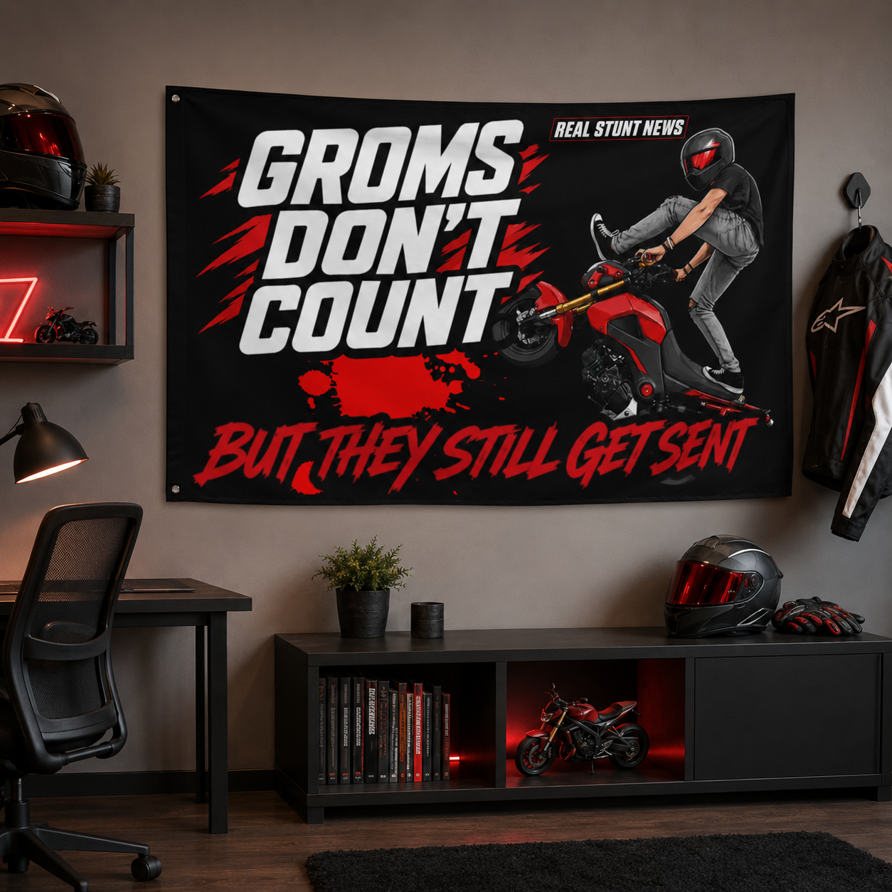 Groms Don’t Count Garage Flag